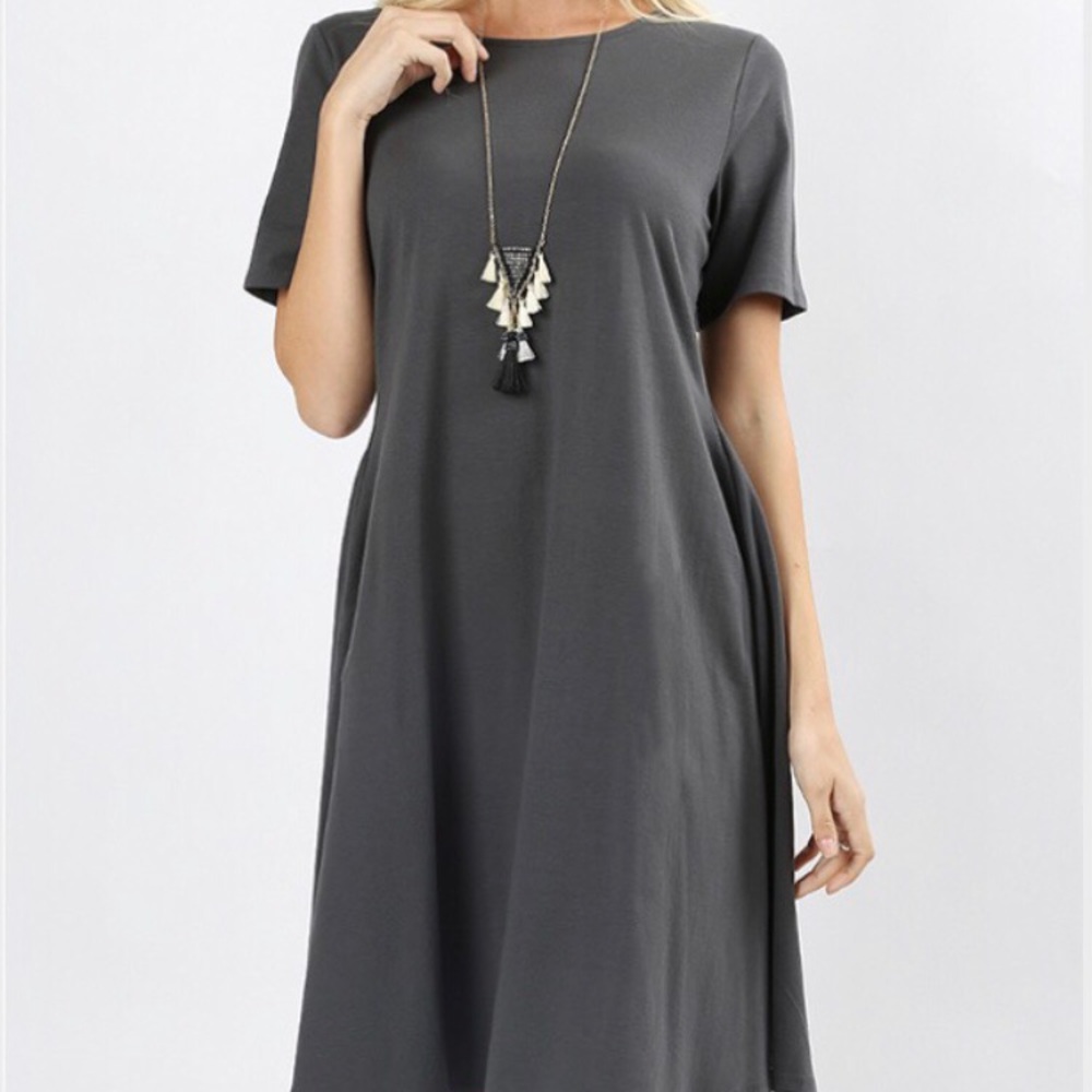 Short Sleeve dress with pockets- super comfy